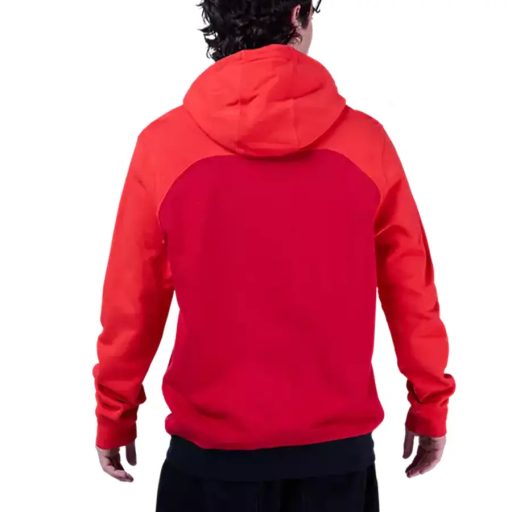 Fox Fracture Paneled kapucnis pulóver red