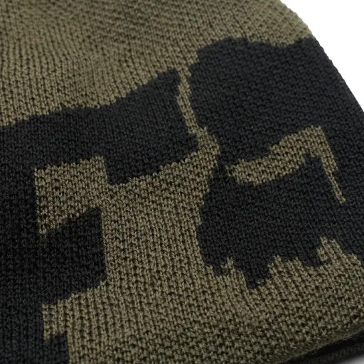 Fox F Head X Jacquard téli sapka olive green
