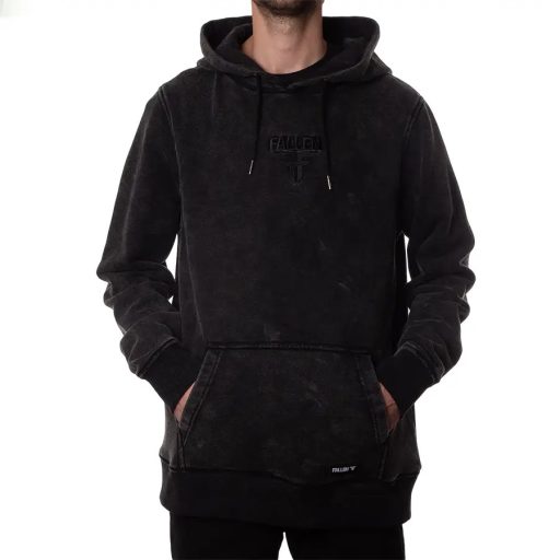 Fallen Insignia Embroidered pulóver washed black