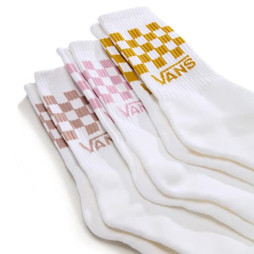 Vans Classic Check Crew zokni 3 pár pink dawn