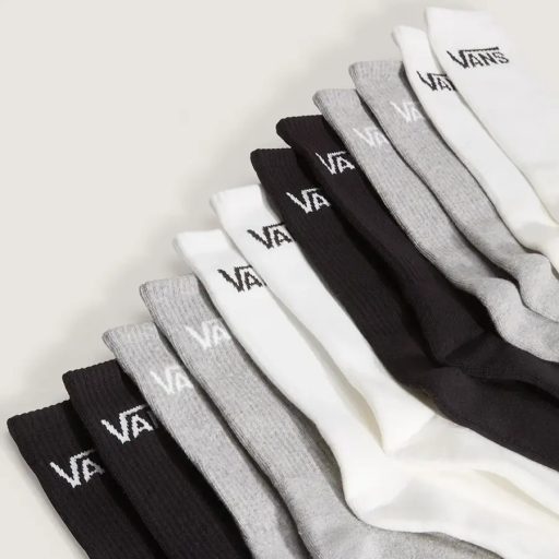 Vans Classic Crew 6 pár zokni white black heather grey