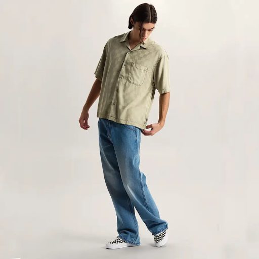 Vans Van Doren Tencel Check Camp ing soft sage