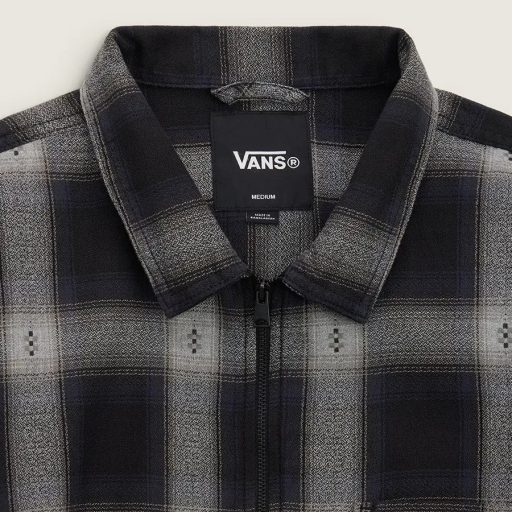 Vans Larkspur Zip Plaid Flannel ing black