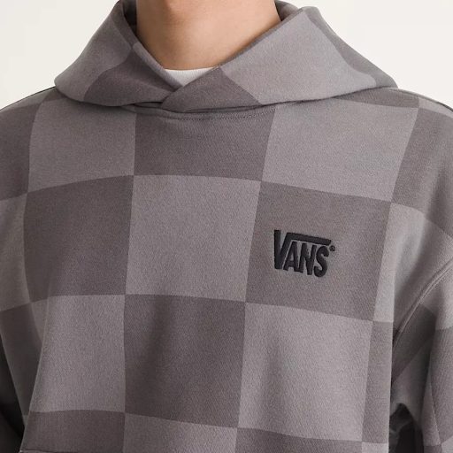 Vans Tonal Check Stretch Logo pulóver pewter