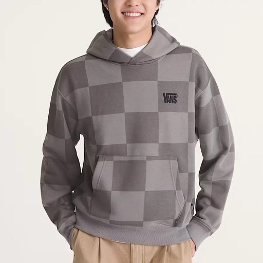 Vans Tonal Check Stretch Logo pulóver pewter