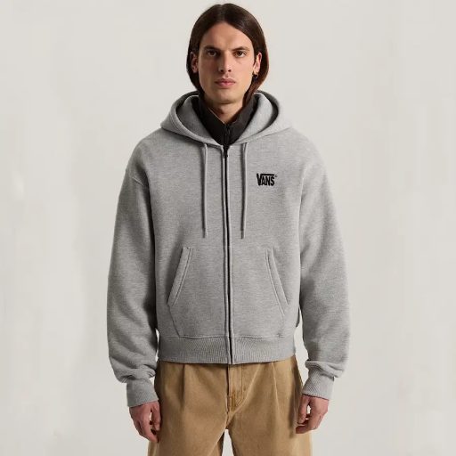 Vans Stretch Logo full zip pulóver cement heather