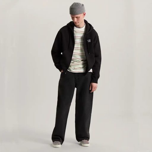 Vans Stretch Logo full zip pulóver black white