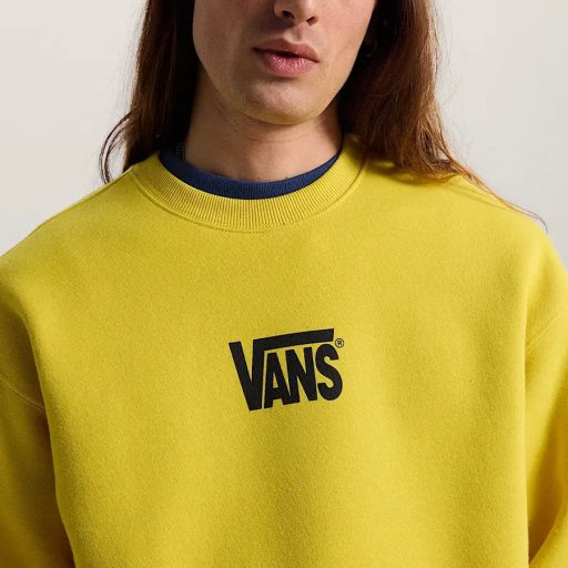 Vans Stretch Logo Crew pulóver dusty gold