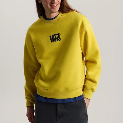 Vans Stretch Logo Crew pulóver dusty gold