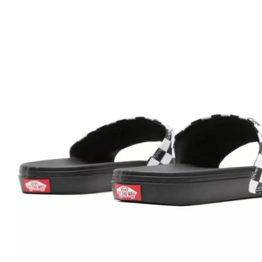 Vans La Costa Checkerboard Slide On papucs white black