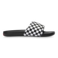 Vans La Costa Checkerboard Slide On papucs white black